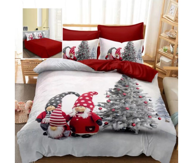 Lenjerie pat finet 3d 6 piese craciun f-xmas80